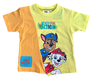 T-Shirt M.c. Paw Patrol Maglietta Bambino 100% Cotone - Ex1179arancio