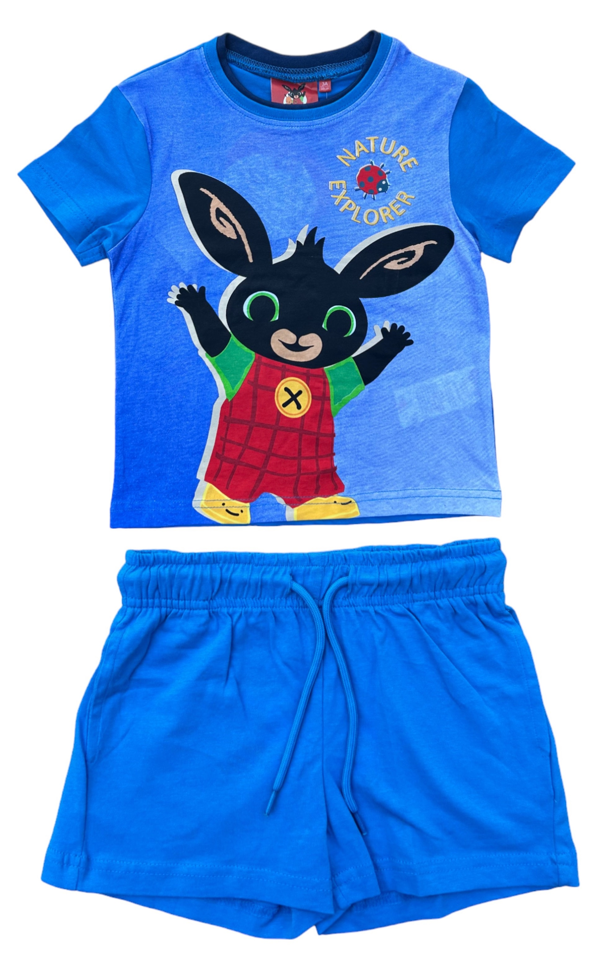 Completo Short + T-Shirt Bing Bambino 100% Cotone - Ex1205celeste