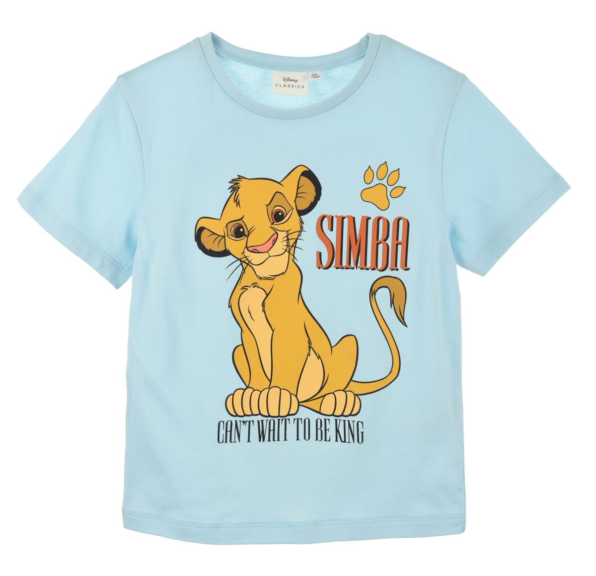 T-Shirt M.c. Simba DISNEY Maglietta Bambino 100% Cotone - Ex1181.bioazzurro