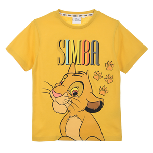 T-Shirt M.c. Simba DISNEY Maglietta Bambino 100% Cotone - Ex1180senape