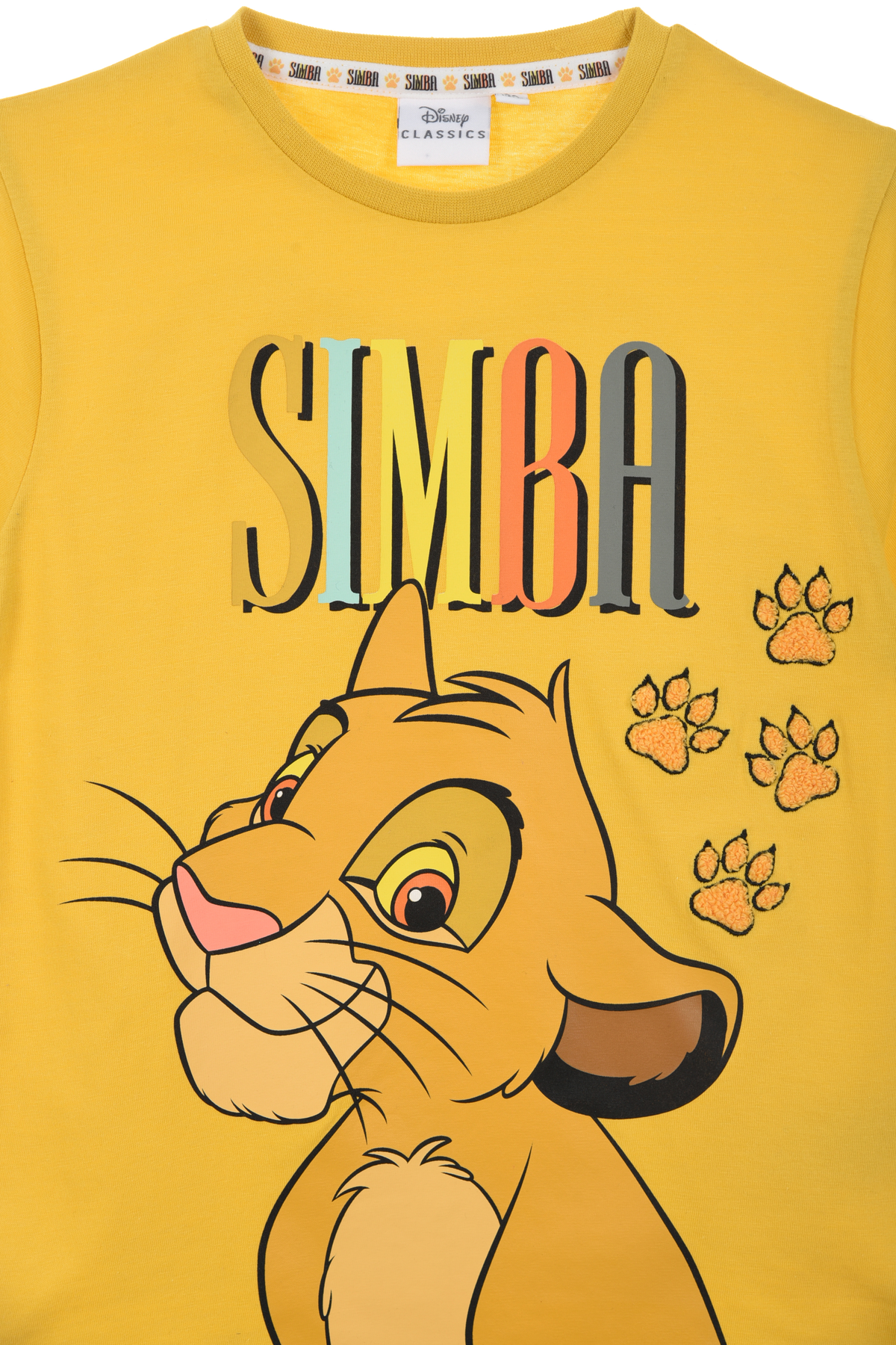 T-Shirt M.c. Simba DISNEY Maglietta Bambino 100% Cotone - Ex1180senape
