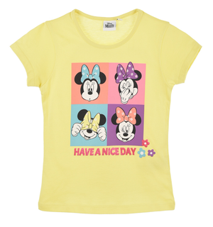 T-Shirt M.c. Minnie DISNEY Maglietta Bambino 100% Cotone - Ex1149giallo