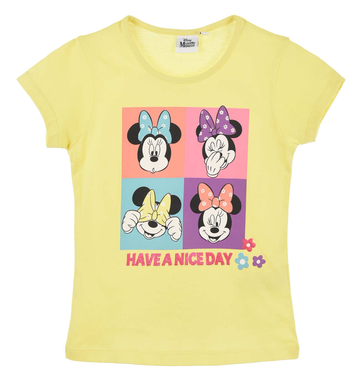 T-Shirt M.c. Minnie DISNEY Maglietta Bambino 100% Cotone - Ex1149giallo