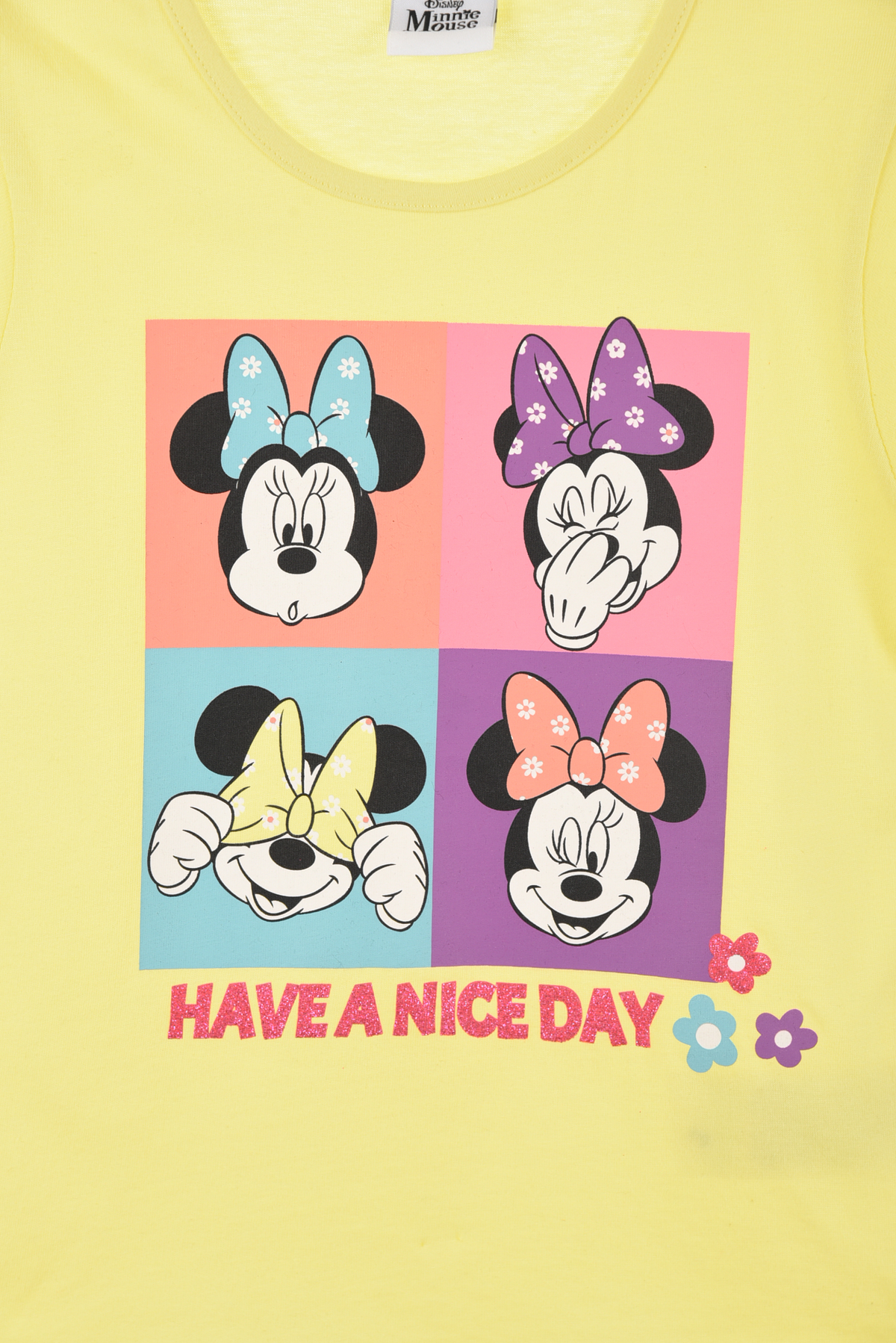 T-Shirt M.c. Minnie DISNEY Maglietta Bambino 100% Cotone - Ex1149giallo