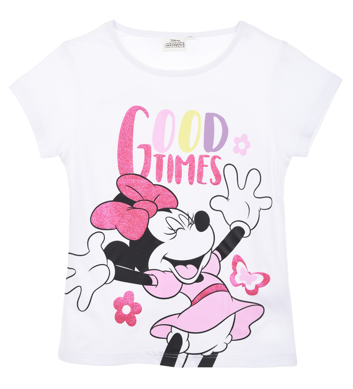 T-Shirt M.c. Minnie DISNEY Maglietta Bambino 100% Cotone - Ex1145.biobianco