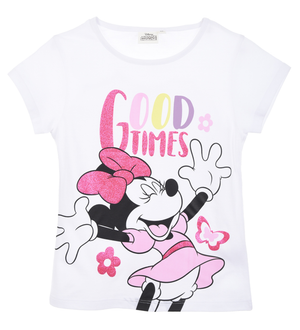 T-Shirt M.c. Minnie DISNEY Maglietta Bambino 100% Cotone - Ex1145.biobianco
