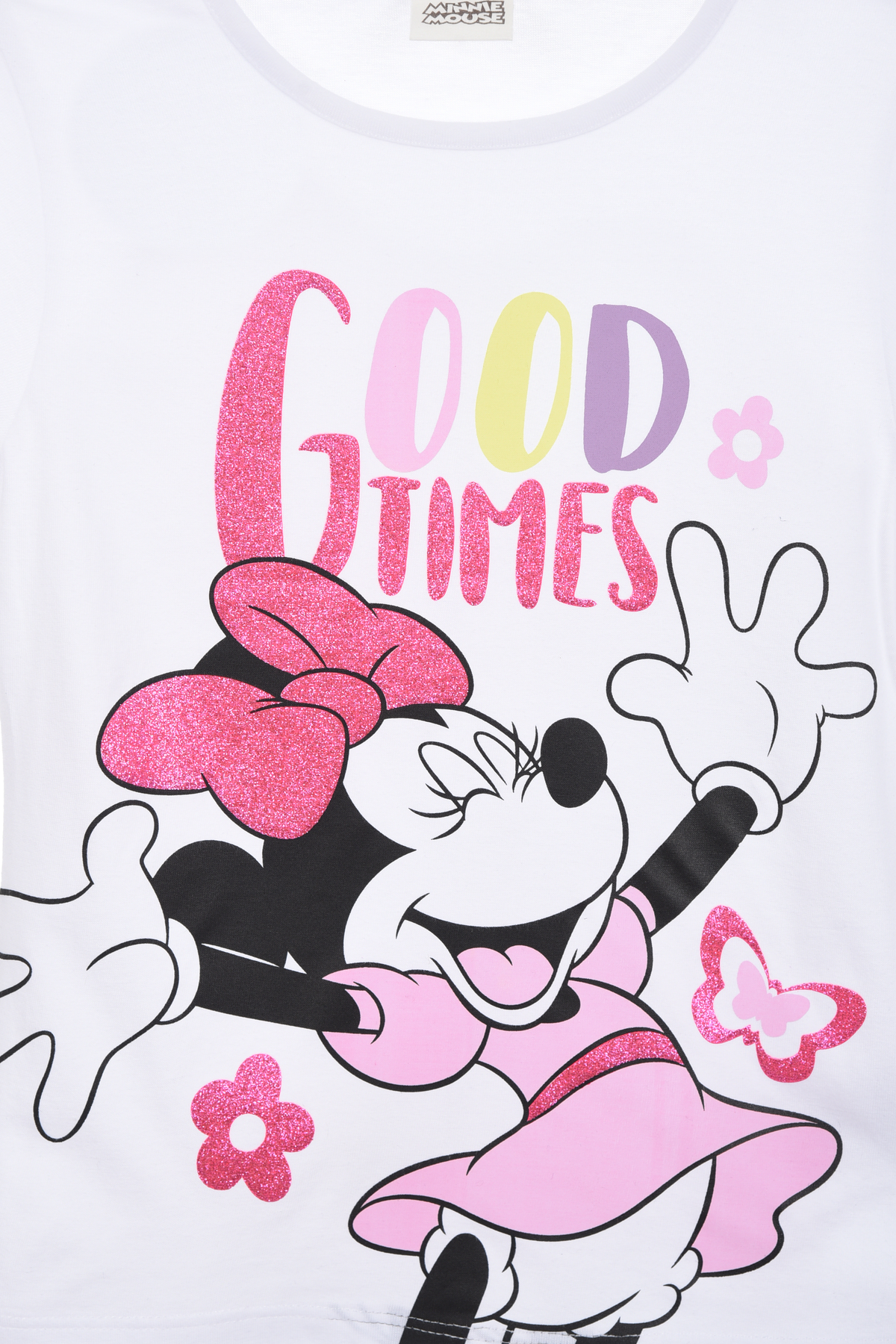 T-Shirt M.c. Minnie DISNEY Maglietta Bambino 100% Cotone - Ex1145.biobianco