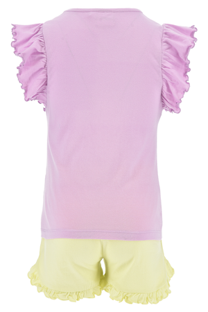 Completo Short + T-Shirt Minnie DISNEY Bambino 100% Cotone - Ex1060lilla