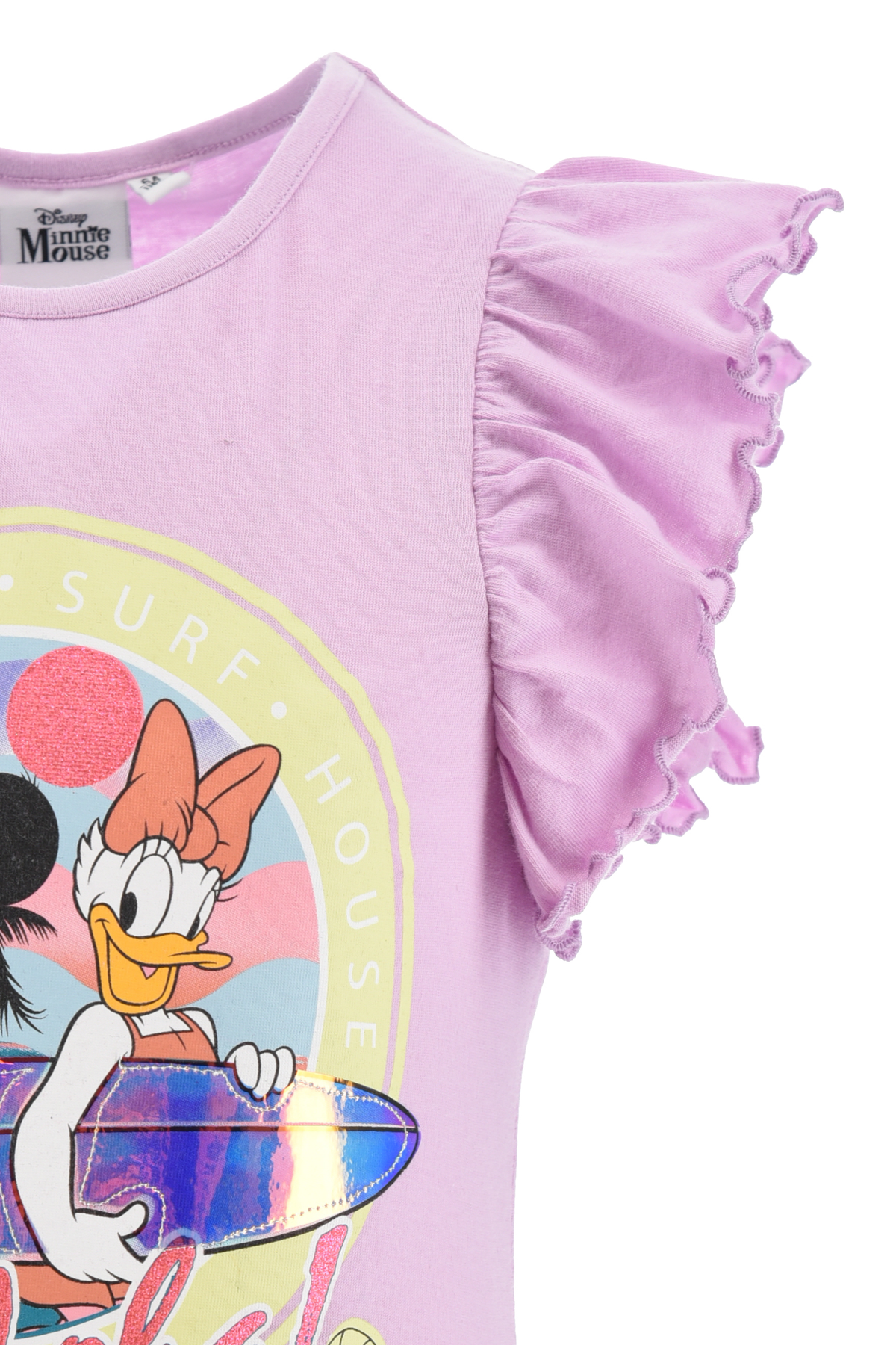 Completo Short + T-Shirt Minnie DISNEY Bambino 100% Cotone - Ex1060lilla