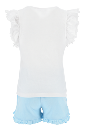 Completo Short + T-Shirt Minnie DISNEY Bambino 100% Cotone - Ex1060bianco