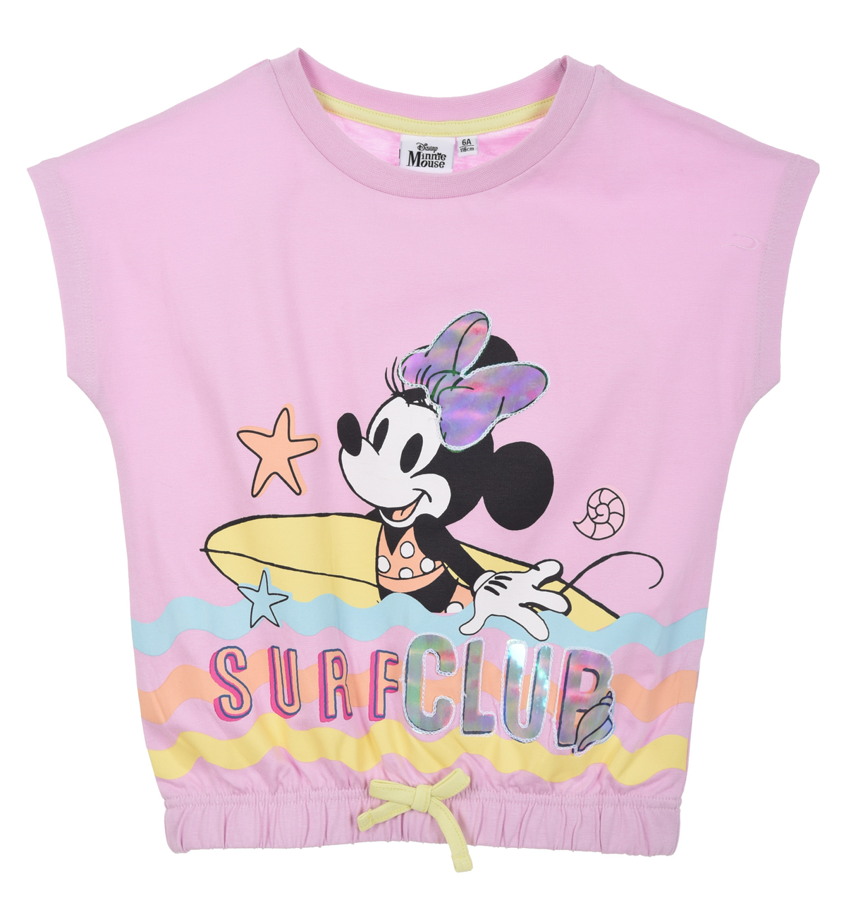 T-Shirt M.c. Minnie DISNEY Maglietta Corta Bambino 100% Cotone - Ex1193lilla