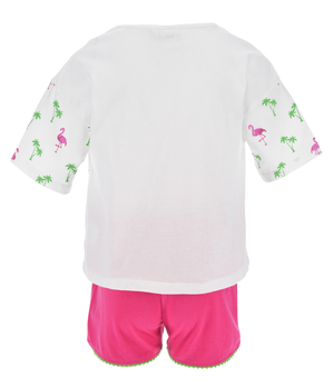 Completo Short + T-Shirt Minnie DISNEY Bambino 100% Cotone - Ex1061fuxia