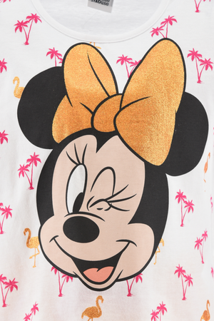 Completo Short + T-Shirt Minnie DISNEY Bambino 100% Cotone - Ex1061arancio