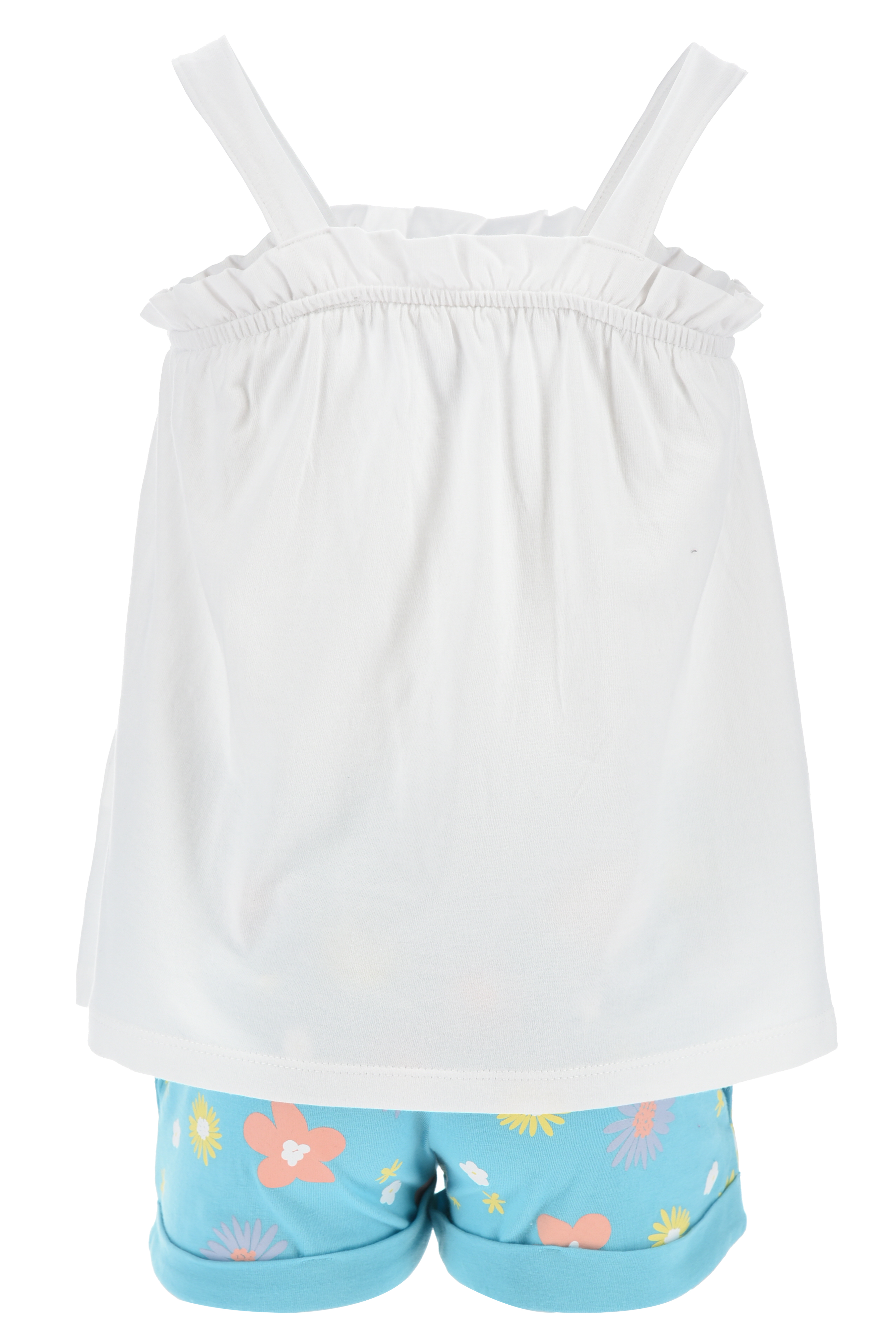 Completo Short + Canotta Frozen DISNEY Bambino 100% Cotone - Ex1074bianco