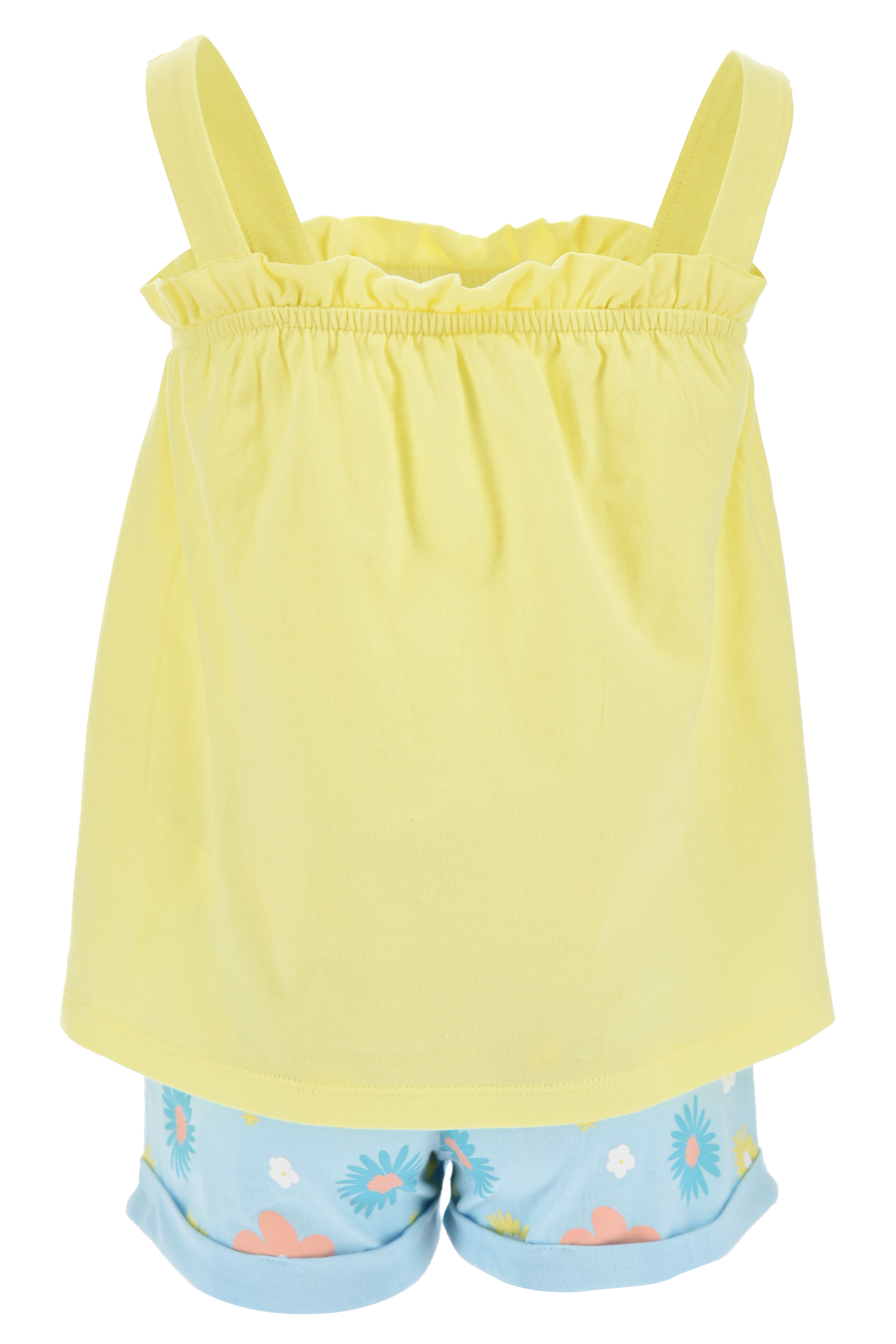 Completo Short + Canotta Frozen DISNEY Bambino 100% Cotone - Ex1074giallo