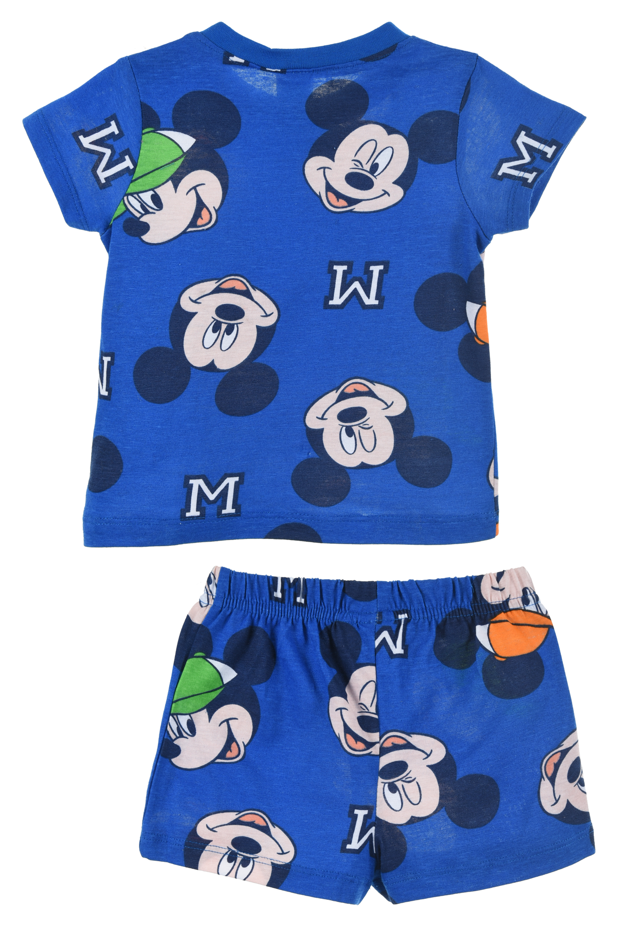 Completo Short + T-Shirt Topolino DISNEY Neonato 100% Cotone - Ex0331blu