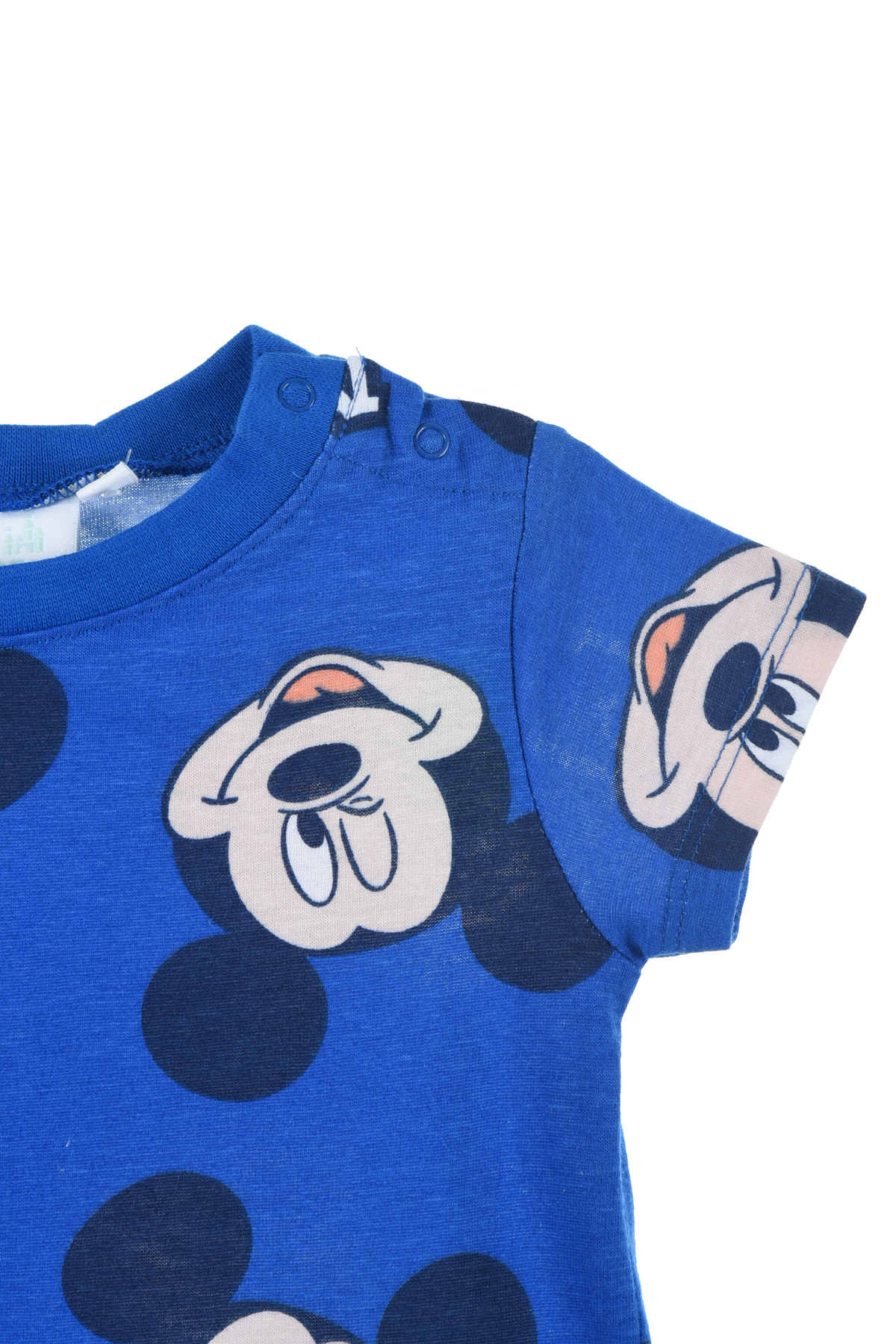 Completo Short + T-Shirt Topolino DISNEY Neonato 100% Cotone - Ex0331blu