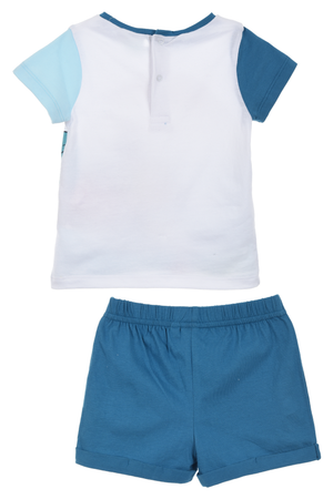 Completo Short + T-Shirt Topolino DISNEY Neonato 100% Cotone - Ex0032blu