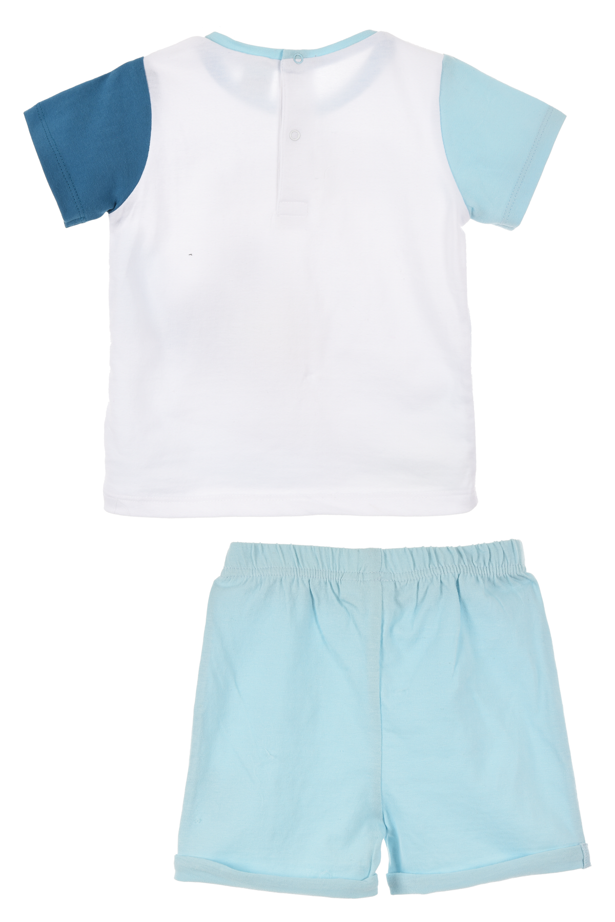 Completo Short + T-Shirt Topolino DISNEY Neonato 100% Cotone - Ex0032azzurro