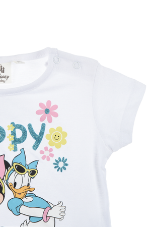 T-Shirt M.c. Minnie DISNEY Maglietta Bambino 100% Cotone - Ex0072.biobianco