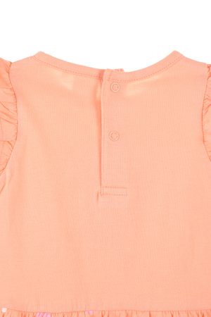 Scamiciata Minnie DISNEY Abito Vestito 100% Cotone Bambina - Ex0007arancio