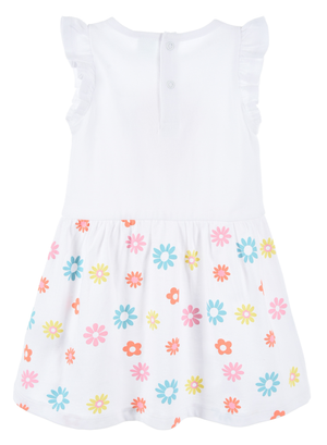 Scamiciata Minnie DISNEY Abito Vestito 100% Cotone Bambina - Ex0007bianco