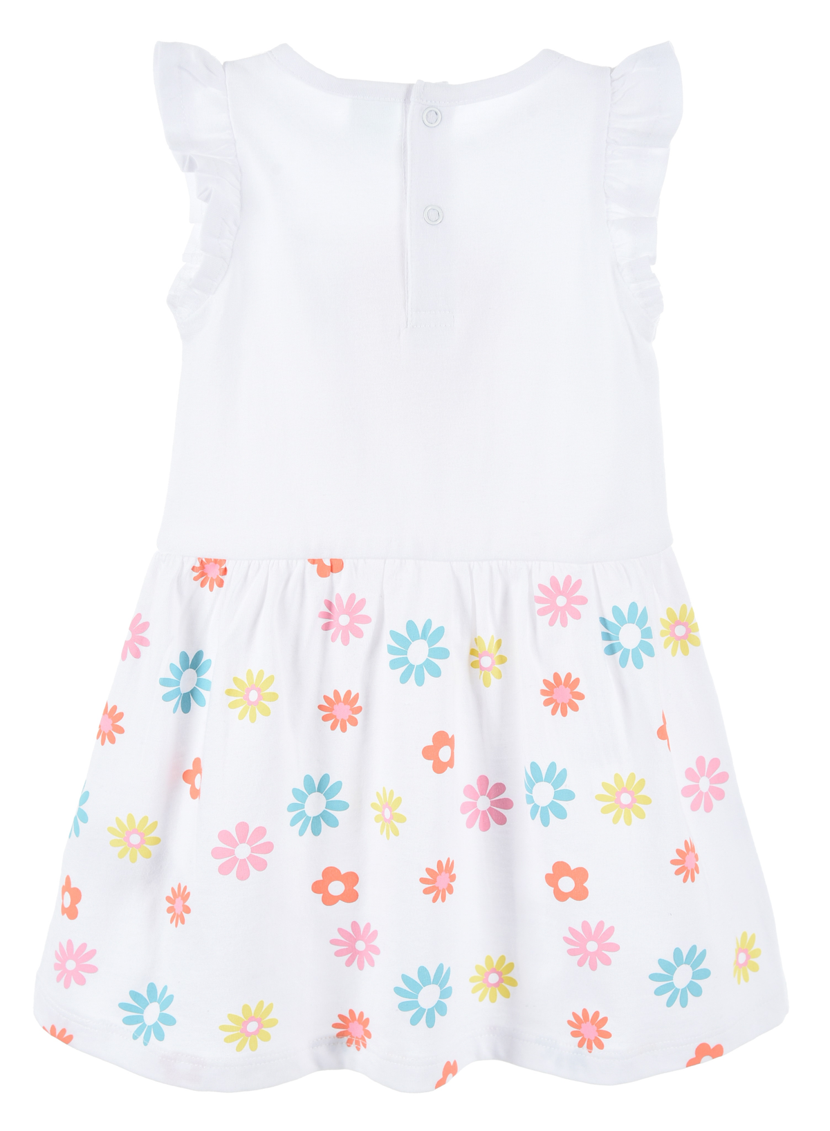 Scamiciata Minnie DISNEY Abito Vestito 100% Cotone Bambina - Ex0007bianco