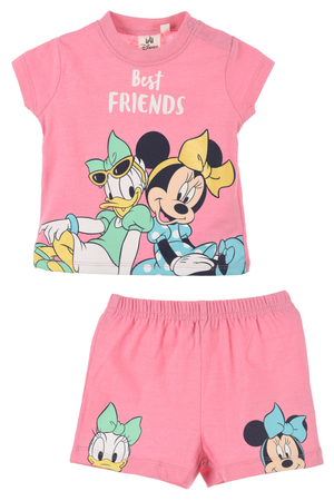 Completo Short + T-Shirt Minnie DISNEY Neonata 60% Co 40% Pl - Ex0075.recrosa