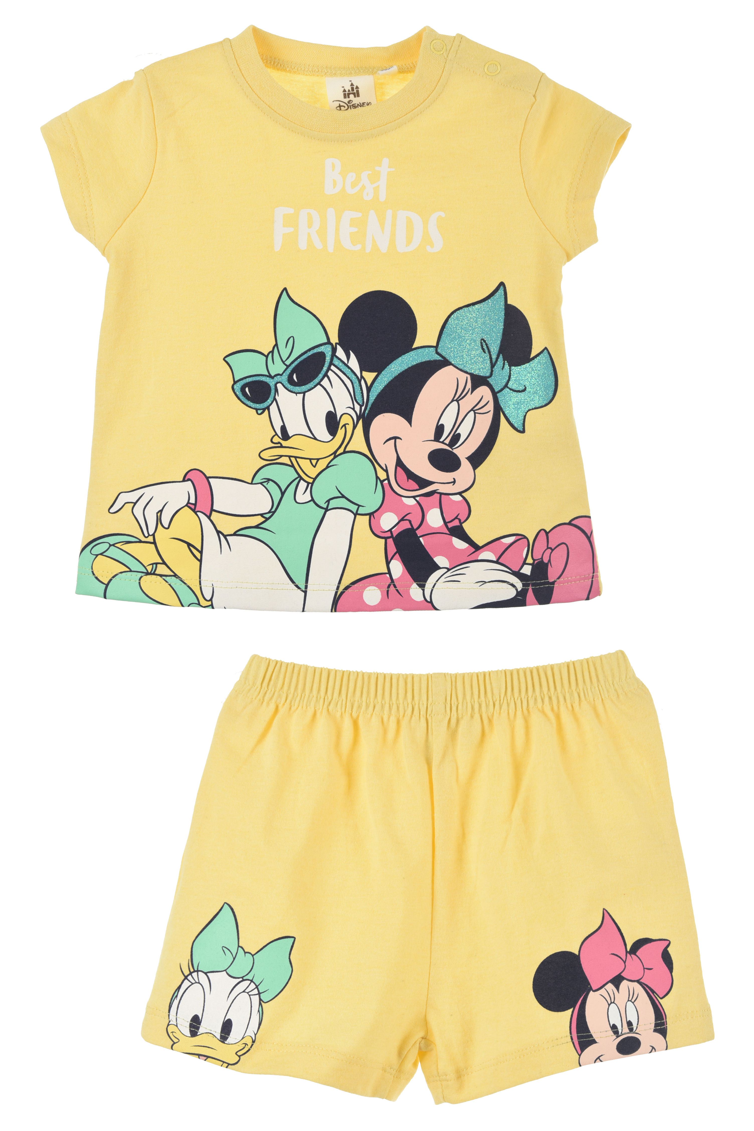Completo Short + T-Shirt Minnie DISNEY Neonata 60% Co 40% Pl - Ex0075.recgiallo