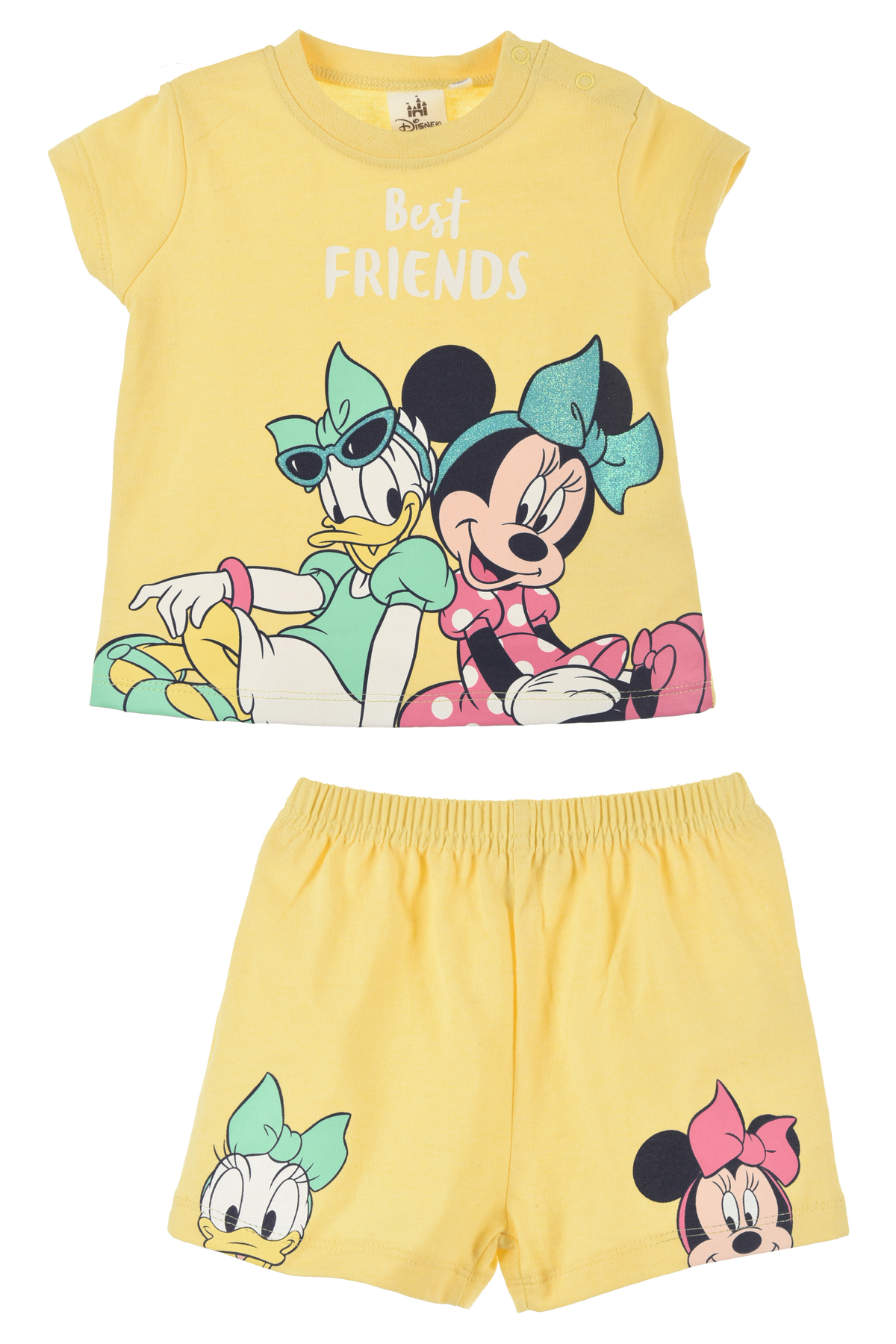 Completo Short + T-Shirt Minnie DISNEY Neonata 60% Co 40% Pl - Ex0075.recgiallo