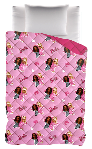 Trapuntino Barbie Coperta Copriletto Trapuntato 100 Gsm Letto Singolo 170x250 CM - Bar-1378