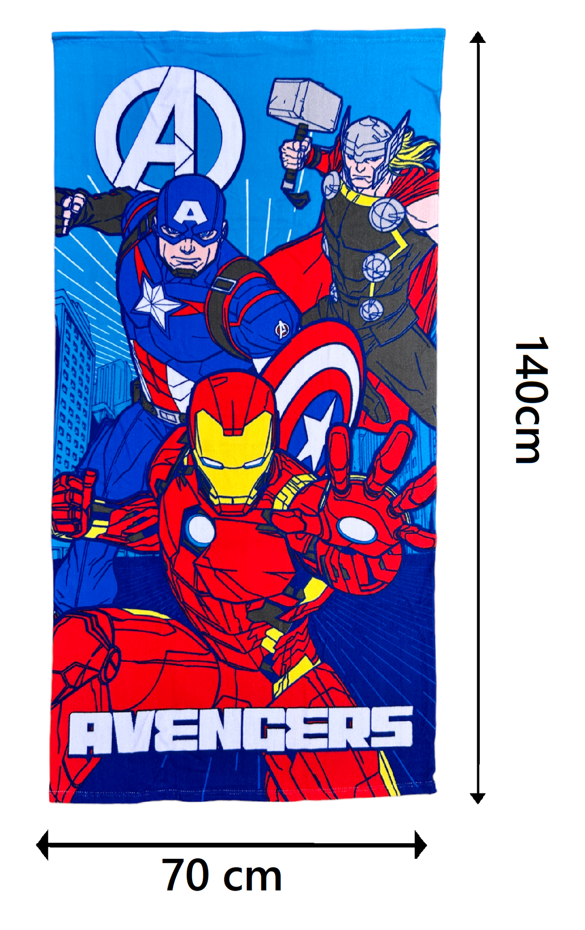 Telo Mare Avengers MARVEL Asciugamano per Bambini in Microfibra CM 140x70 - Ave1402