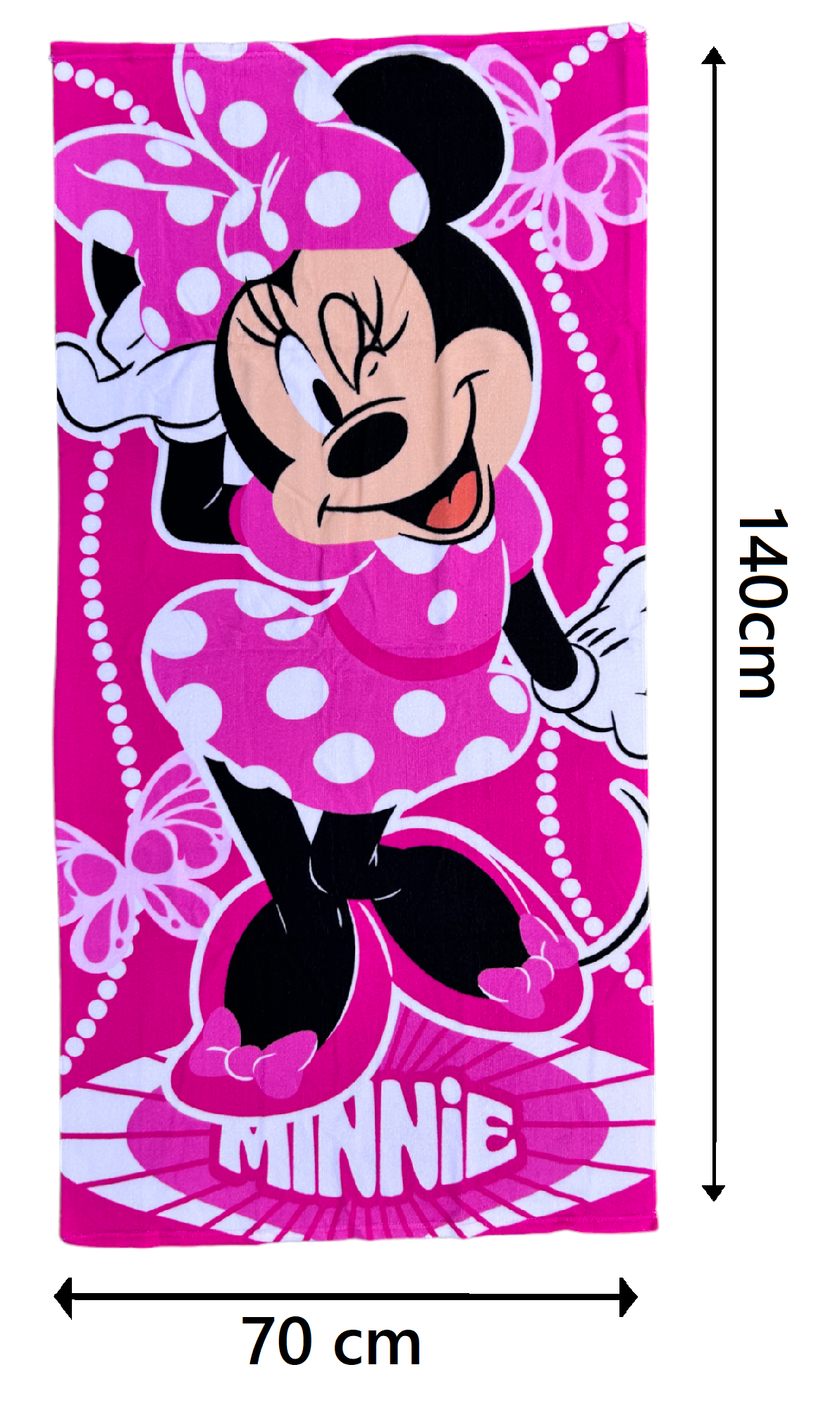 Telo Mare Minnie DISNEY Asciugamano per Bambini in Microfibra CM 140x70 - Min1397