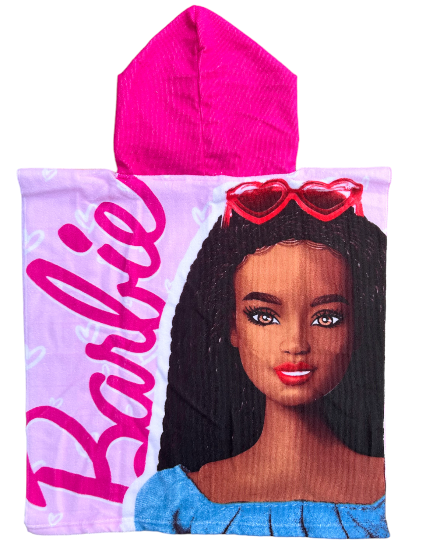 Poncho Mare Barbie 110 X 55 CM Accappatoio per Bambini 100% Pl - Bar1164