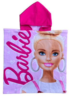 Poncho Mare Barbie 110 X 55 CM Accappatoio per Bambini 100% Pl - Bar1164