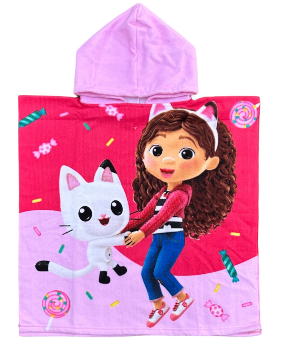 Poncho Mare Gabby's Dollhouse 110 X 55 CM Accappatoio per Bambini 100% Pl - Gabby1441