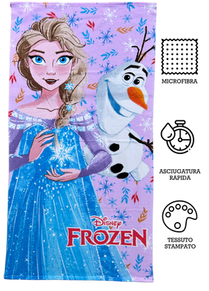 Telo Mare Frozen DISNEY Asciugamano per Bambini in Microfibra CM 140x70 - Fro24-3609