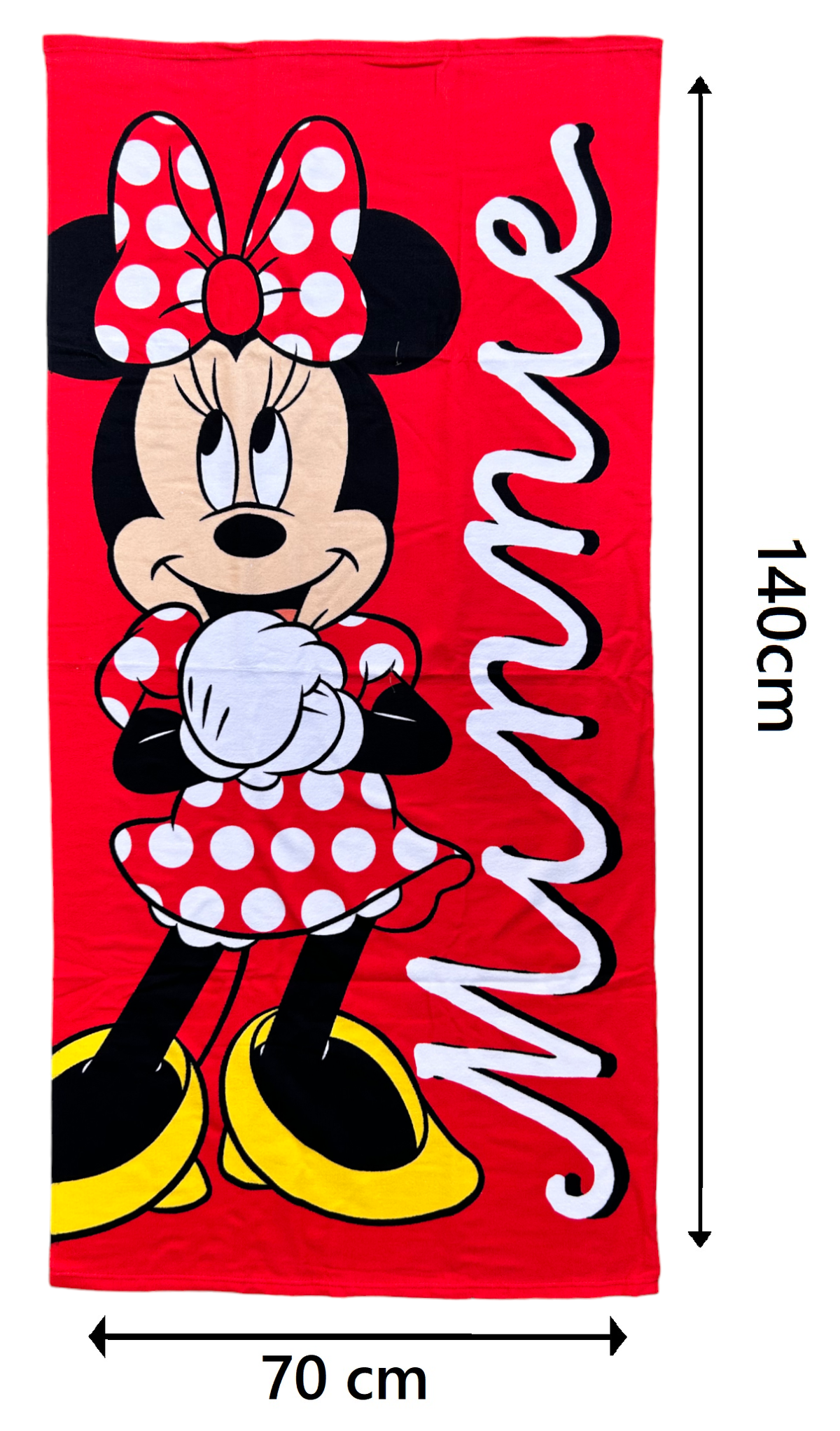 Telo Mare Minnie DISNEY Asciugamano per Bambini in Microfibra CM 140x70 - Min24-001