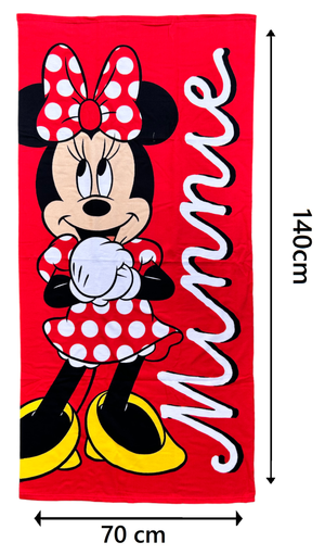 Telo Mare Minnie DISNEY Asciugamano per Bambini in Microfibra CM 140x70 - Min24-001