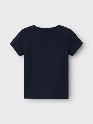 T-Shirt M.c. Stampa Arcobaleno Maglietta Bambina 100%co - 13226039blu