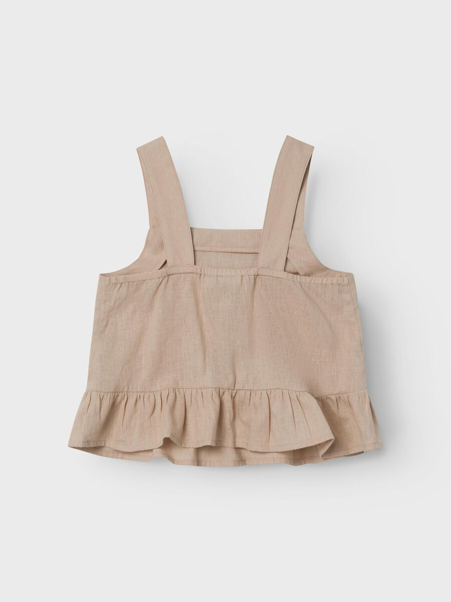 Top in Misto Lino Maglietta Ragazza  80% Co 20% Lino - 13227396