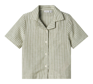 Camicia Maniche Corte Misto Lino Bambino - 13229475