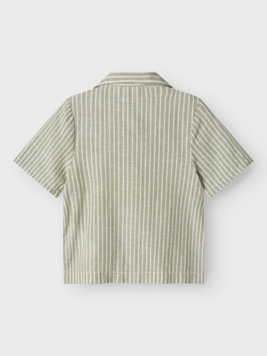 Camicia Maniche Corte Misto Lino Bambino - 13229475