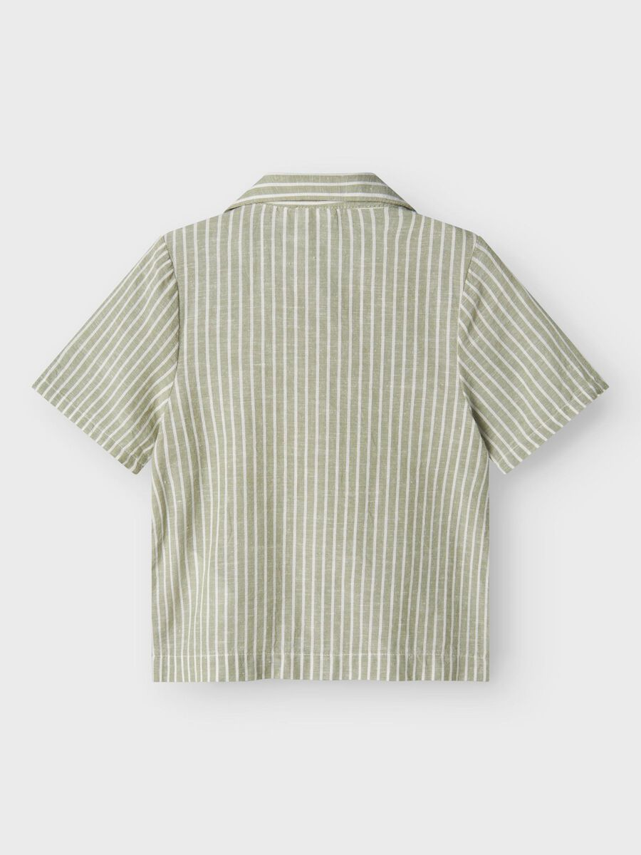 Camicia Maniche Corte Misto Lino Bambino - 13229475