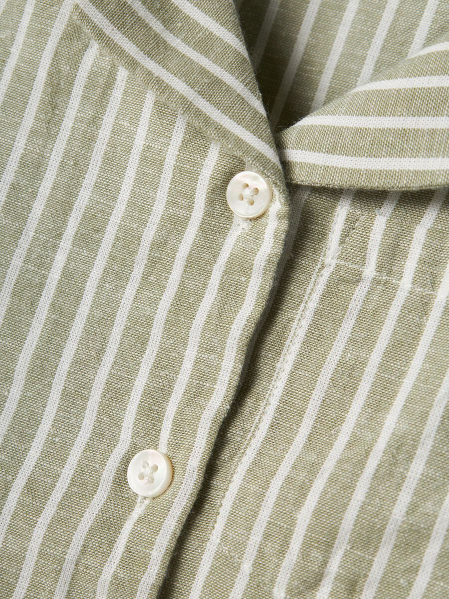 Camicia Maniche Corte Misto Lino Bambino - 13229475
