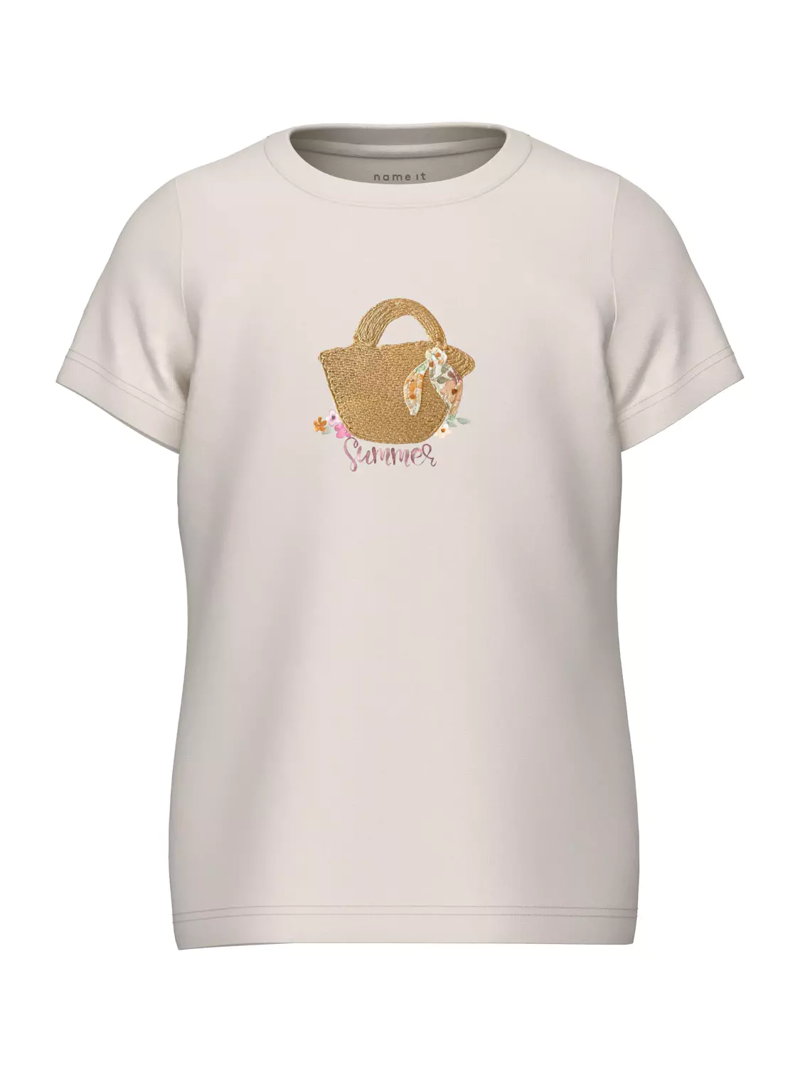 T-Shirt M.c. con Stampa Maglietta Bambina 100%co - 13230270beige