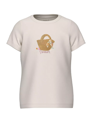 T-Shirt M.c. con Stampa Maglietta Bambina 100%co - 13230270beige