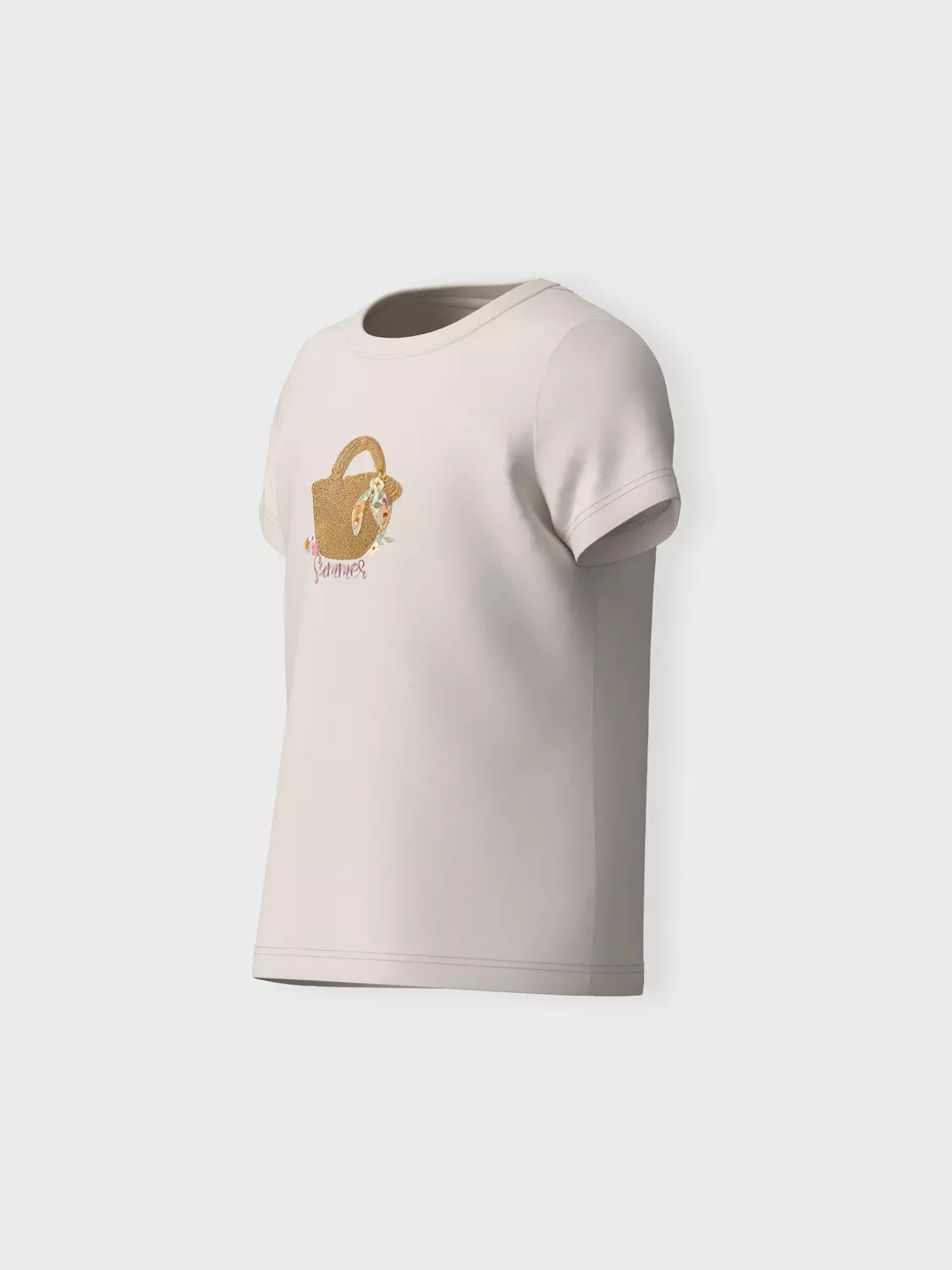 T-Shirt M.c. con Stampa Maglietta Bambina 100%co - 13230270beige