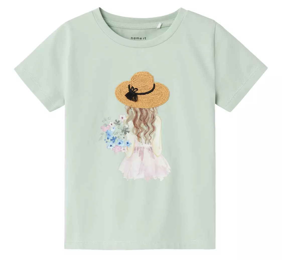 T-Shirt M.c. con Stampa Maglietta Bambina 100%co - 13230270verde