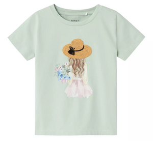 T-Shirt M.c. con Stampa Maglietta Bambina 100%co - 13230270verde